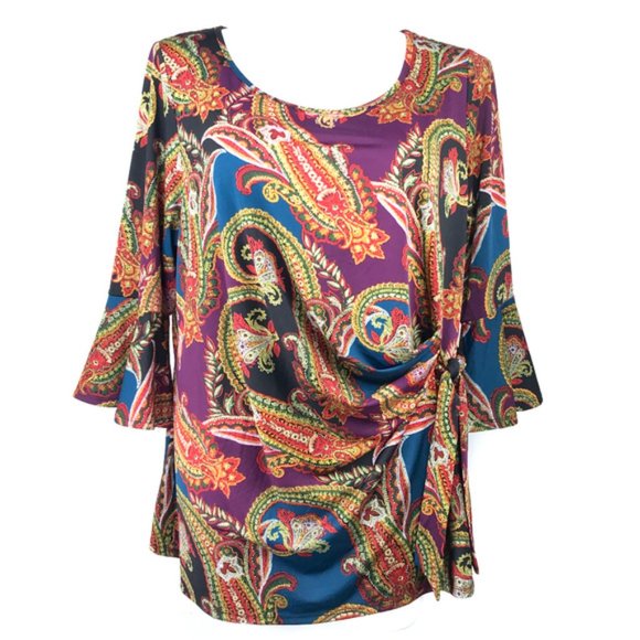 Dress Barn Tops - NWT Plus Size Bell Sleeves Bow and Tie Wrap Shirt